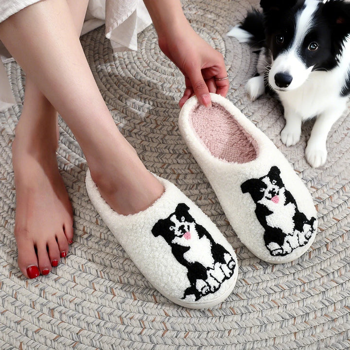 Border Collie Cozy Slippers
