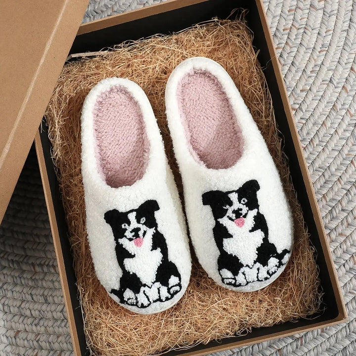 Border Collie Cozy Slippers