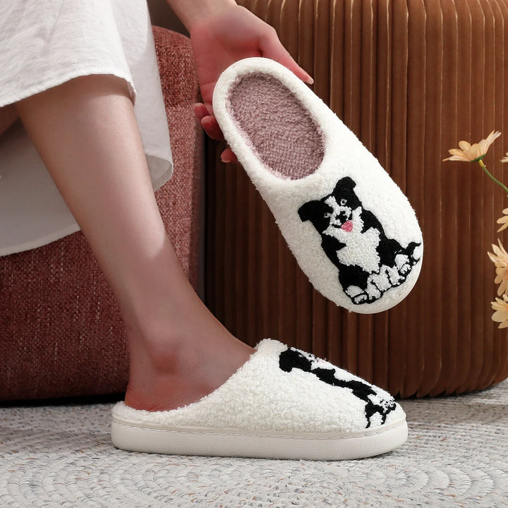 Border Collie Cozy Slippers